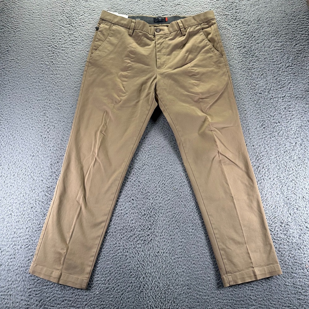 Dockers Smart 360 Flex Pant Men 36x30 Brown Cotton Chino Straight Preppy Stretch
